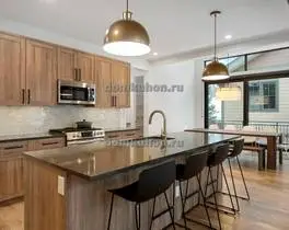 угловая кухня с островом Диана